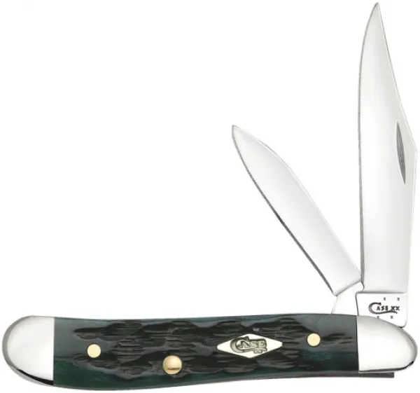 Case Harvest Moon Hntr Grn Peanut Knives 13635