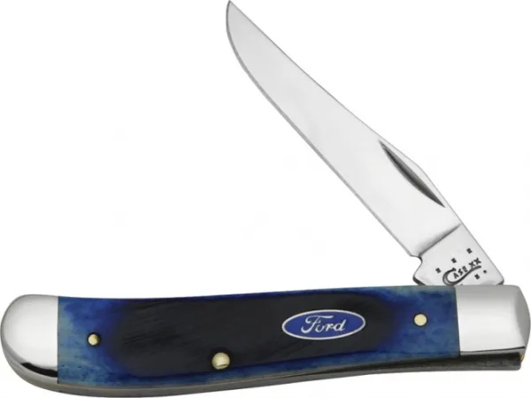 Case Ss Ford Blue Bn Mini Trapper Knives 14304