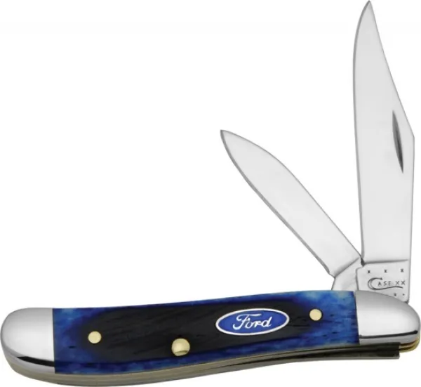 Case Ss Ford Blue Bone Peanut Knives 14306