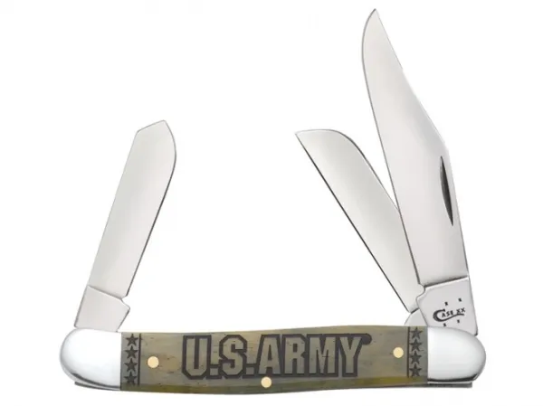 Case Army-sm Olive Gr Bn Stockman Knives 15002