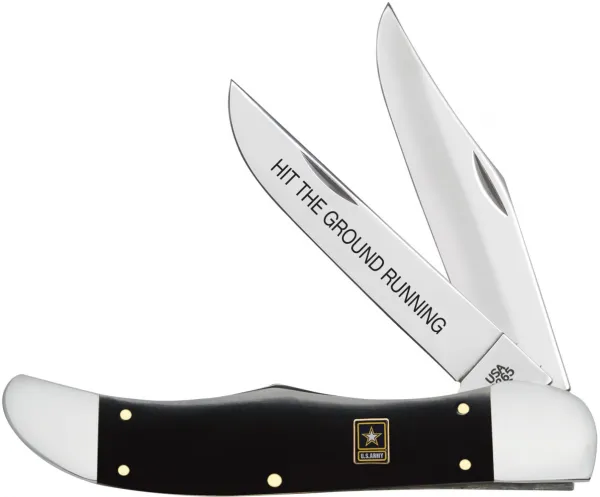 Case Army-sm Blk Synth Flding Huntr Knives 15021