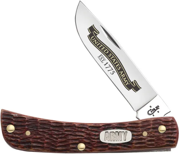 Case Army-brnt Wlnt Bn Sod Bustr Jr Knives 15027