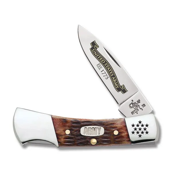 Case Army-brnt Walnut Bn Lockback Knives 15028