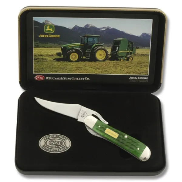 Case John Deere Corn Cob Jigged Green Russlock 15713 