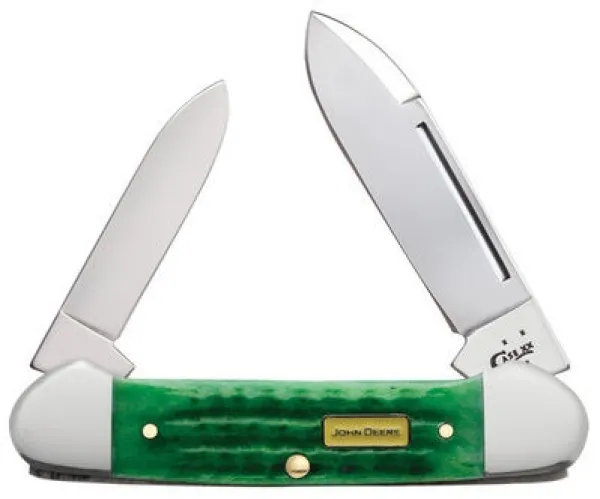 Case Jd Br Green Bone Canoe Knives 15748