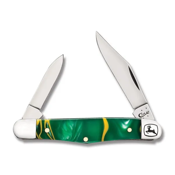 Case Jd Gr& Yel Swirl Kir Half Wh Knives 15760