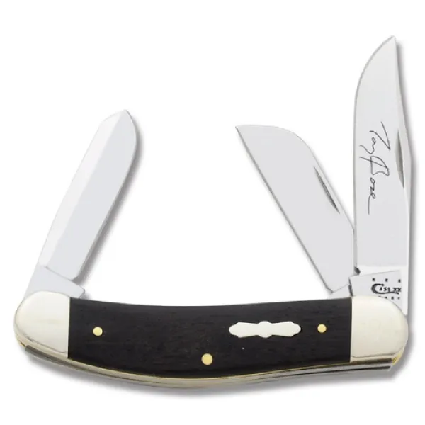 Case Tb7339 Sm Ebony Wd Sowbelly Knives 16054