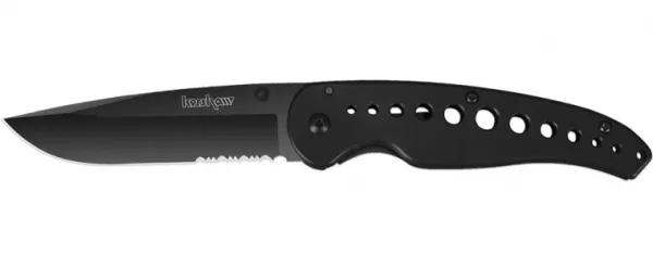 Kershaw Black Vapor III W- Partially Serrated Blade 1655BLKST 1655BLT
