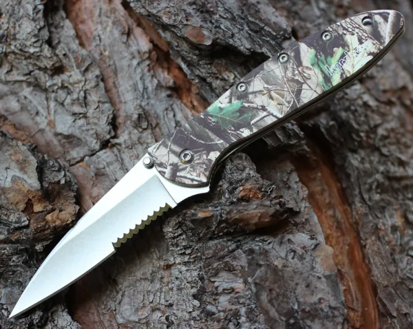 Kershaw Leek Camo Serrated knives 1660RTST