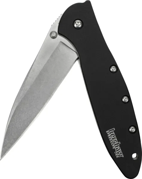 Kershaw Leek-black Handle-stonewash knives 1660SWBLK