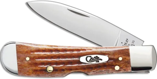 Case Pocket Worn® Harvest Orange Bone - Corn Cob Jig Tribal Lock (TB612010L SS) Knives 17001