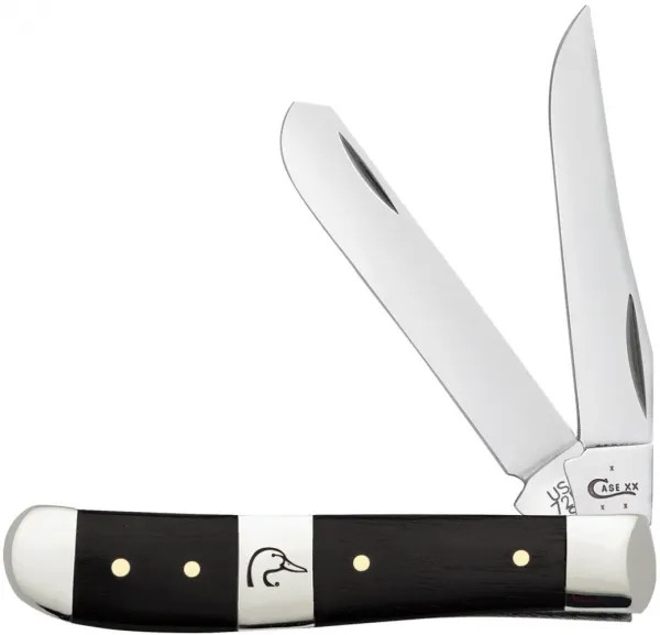 Case Du Sm Ebony Wood Mini Trapper Knives 17303