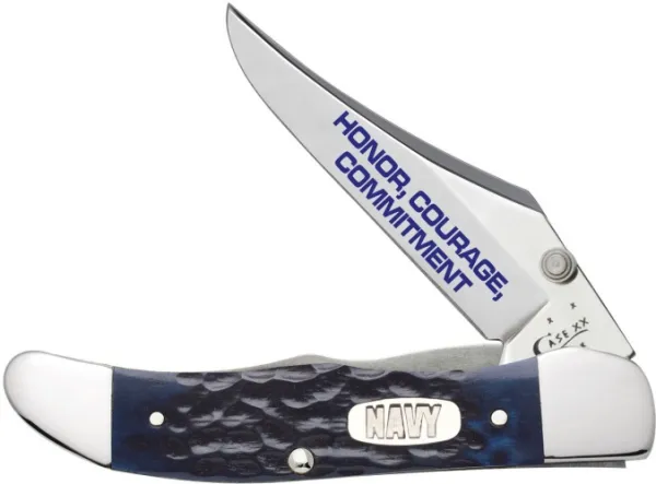 Case Navy-navy Bl Bn Mid-fold Hntr Knives 17706