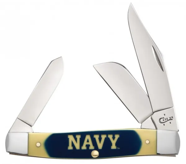 Case Navy-Navy Over YLW LG Stockman CA17714