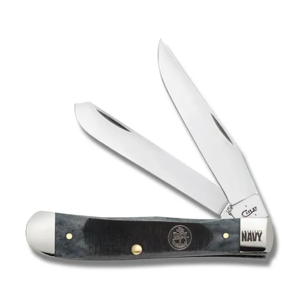 Case Us Navy Sawcut Gray Bn Trapper Knives 17716