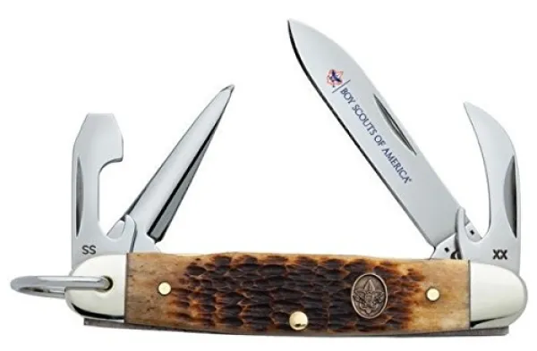 Case Bsa Antique Bone Jr. Scout Knives 18032
