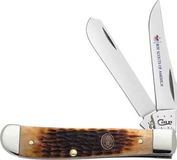 Case Bsa Antique Bone Mini Trapper Knives 18036