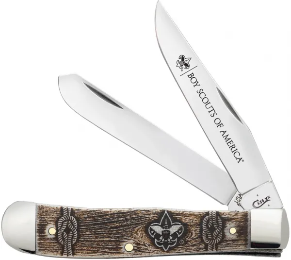 Case Bsa Sm Natural Bone Trapper Knives 18042
