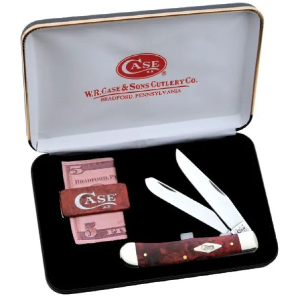 Case Sm Red Wal Trap- Money Clip Knives 18459