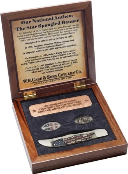Case Fld Hunter Nat Star Spang Ban Knives 18701