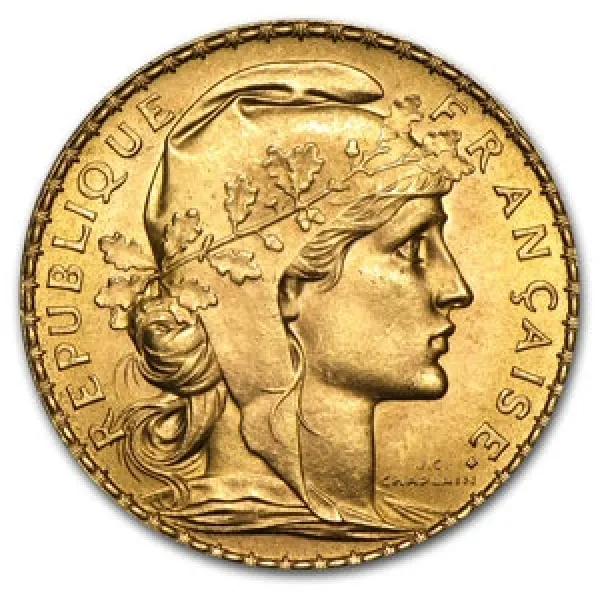 1910 Gold French 20 Franc Rooster (.1867 AGW) 1910_GOLD_FRENCH_20_FRANC_ROOSTER
