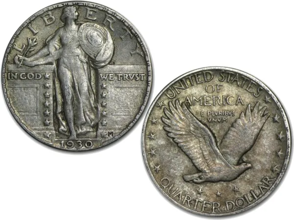 400 90% Silver Standing Liberty Quarters in Avg Circulated Condition ($100 Face Value) 1916-1930_STANDING_LIBERTY_QTR_400PC