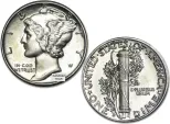 1000 90% Silver Mercury Dimes in Avg Circulated Condition ($100 Face Value)