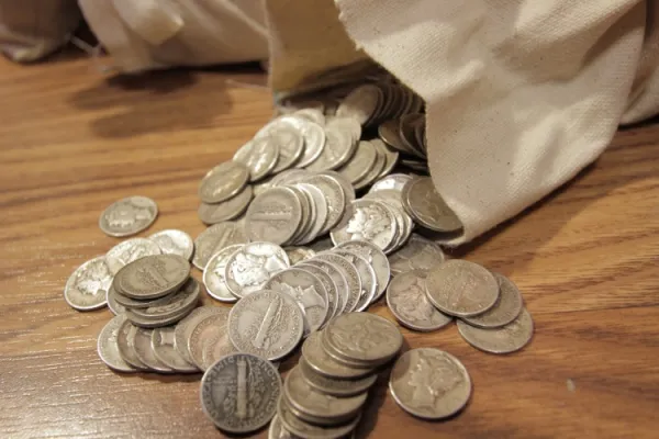 Survival Money - 1916-1945 Circulated 90% Silver Mercury Dimes 1916-1945_MERCURY_DIME_1PC