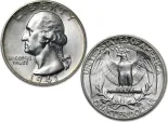 400 90% Silver Washington Quarters in Avg Circulated Condition ($100 Face Value)