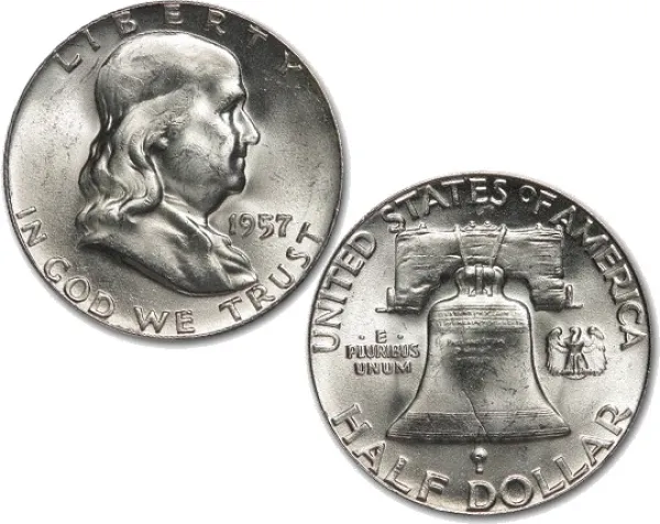 200 90% Silver Franklin Half Dollars in Avg Circulated Condition ($100 Face Value) 1948-1963_FRANKLIN_HALF_DOLLAR_200PC