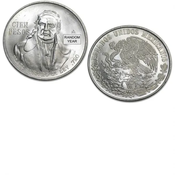 1977 Mexian Silver 100 Pesos Coin (.6429 oz Silver) 1977_MEXICAN_SILVER_100_PESOS