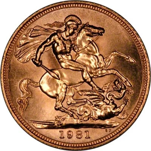 1981 Gold British Sovereign Coin (.2354 AGW) 1981_GOLD_BRITISH_SOVEREIGN