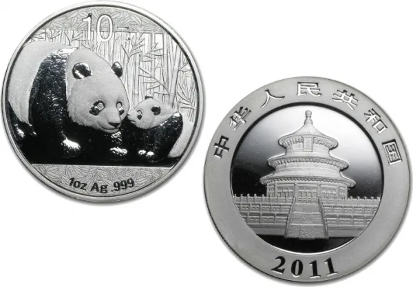 2011 Chinese Silver Panda 1 oz Coin - In Capsule 2011_SILVER_PANDA_1_OZ_IN_CAPSULE