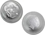 2012 Silver Australian Lunar Year of the Dragon Coin 1 oz