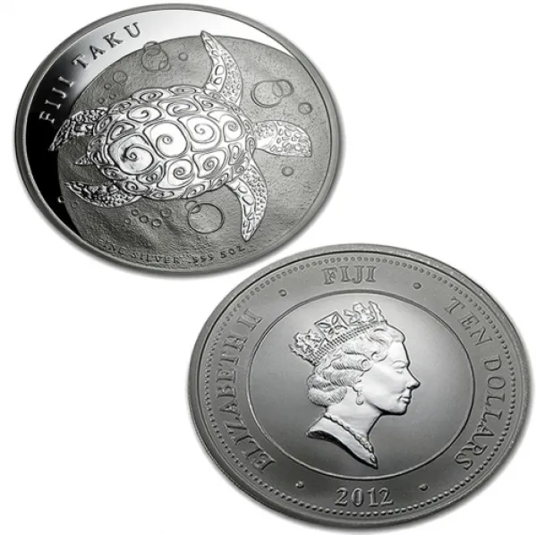 2012 New Zealand Silver Fiji Taku 5 oz Coin .999 Fine 2012_NEW_ZEALAND_SILVER_FIJI_TAKU_5_OZ