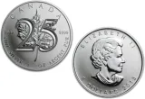 2013 Canadian Silver Maple Leaf 25th Anniversary Coin