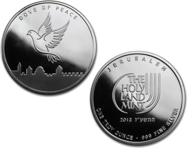2013 Holy Land Mint Dove Of Peace Silver 1 oz Coin .999 Fine 2013_DOVE_OF_PEACE_SILVER_1_OZ