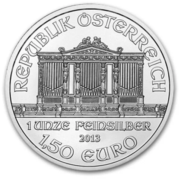 2013 1 Oz Silver Austrian Philharmonic Coin .9999 Fine 2013_SILVER_AUSTRIAN_PHILHARMONIC_1_OZ