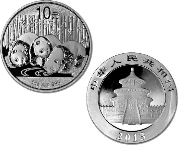 2013 Chinese Silver Panda 1 oz Coin - In Capsule 2013_SILVER_PANDA_1_OZ_IN_CAPSULE