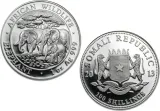 2013 Silver Somalian African Elephant 1 oz Coin