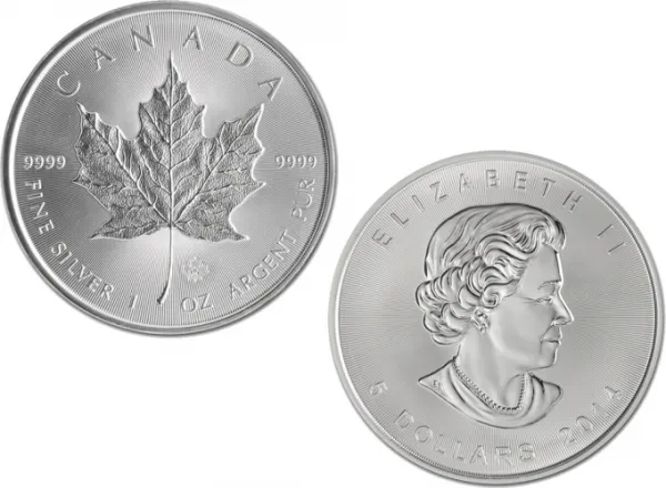 2014 Canadian Silver Maple Leaf 1 oz .9999 Fine 2014_CANADIAN_SILVER_MAPLE_LEAF_1_OZ