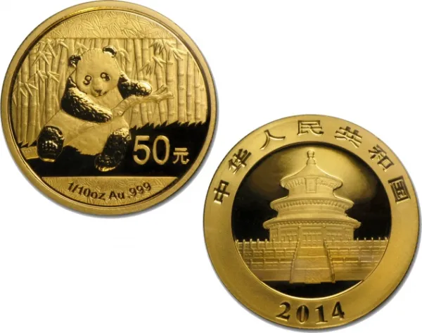 2014 1-10 oz Gold Chinese Panda Coin  2014_GOLD_PANDA_0-1_OZ