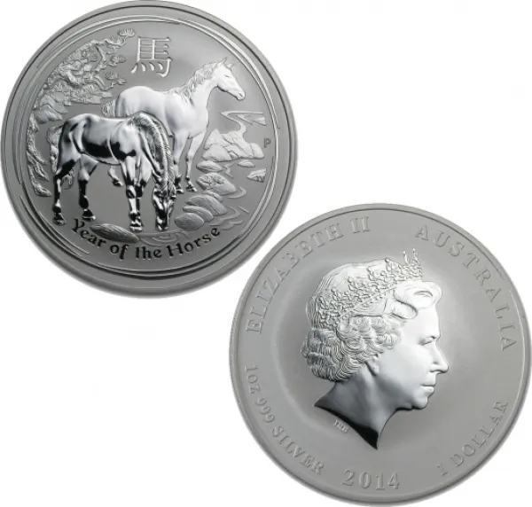 2014 Silver Australian Year of the Horse 1 oz Coin 2014_SILVER_AUSTRALIAN_HORSE_1_OZ