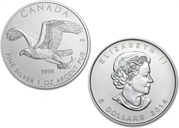2014 Silver Bald Eagle Birds of Prey 1 oz Coin 2014_SILVER_BALD_EAGLE_1_OZ