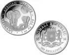 2014 Silver Somalian African Elephant 1 oz Coin