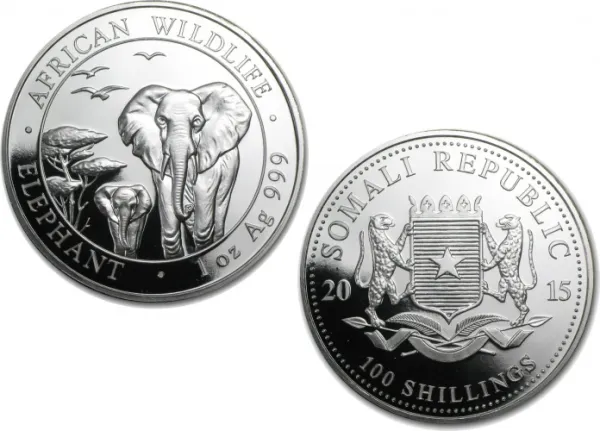 2015 Silver Somalian African Elephant 1 oz Coin 2015_SILVER_SOMALIAN_ELEPHANT_1_OZ