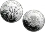 2015 Silver Somalian African Elephant 1 oz Coin