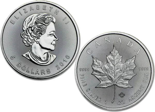 2016 Canadian Silver Maple Leaf 1 oz .9999 Fine 2016_CANADIAN_SILVER_MAPLE_LEAF_1_OZ