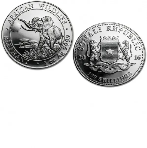 2016 Silver Somalian African Elephant 1 oz Coin 2016_SILVER_SOMALIAN_ELEPHANT_1_OZ