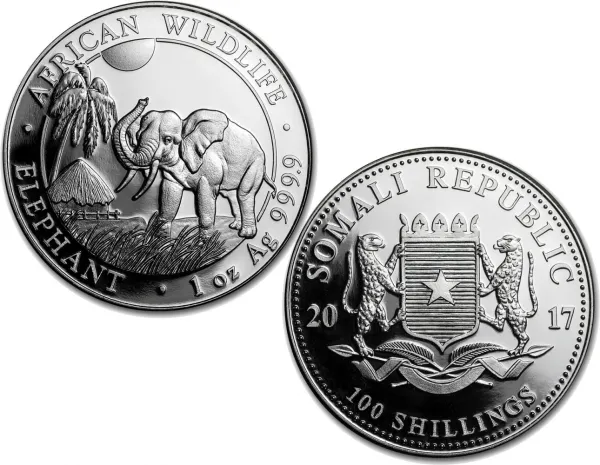2017 Silver Somalian African Elephant 1 oz Coin 2017_SILVER_SOMALIAN_ELEPHANT_1_OZ